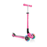 GLOBBER PRIMO FOLDABLE SCOOTER WITH LIGHTS - PINK