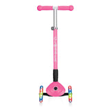 GLOBBER PRIMO FOLDABLE SCOOTER WITH LIGHTS - PINK