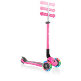 GLOBBER PRIMO FOLDABLE SCOOTER WITH LIGHTS - PINK