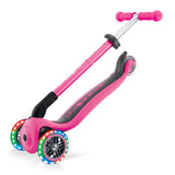 GLOBBER PRIMO FOLDABLE SCOOTER WITH LIGHTS - PINK