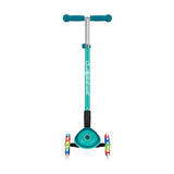 GLOBBER PRIMO FOLDABLE PLUS SCOOTER WITH LIGHTS - EMERALD GREEN
