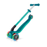 GLOBBER PRIMO FOLDABLE PLUS SCOOTER WITH LIGHTS - EMERALD GREEN