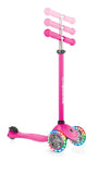 GLOBBER PRIMO SCOOTER WITH LIGHTS - NEON PINK