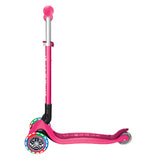 GLOBBER PRIMO FOLDABLE PLUS SCOOTER WITH LIGHTS - FUSHIA/PINK