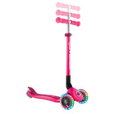 GLOBBER PRIMO FOLDABLE PLUS SCOOTER WITH LIGHTS - FUSHIA/PINK