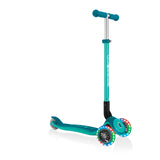 GLOBBER PRIMO FOLDABLE PLUS SCOOTER WITH LIGHTS - EMERALD GREEN