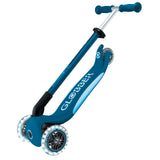 GLOBBER ELITE PRIMO FOLDABLE SCOOTER WITH LIGHTS -BLUE