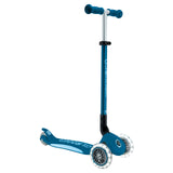 GLOBBER ELITE PRIMO FOLDABLE SCOOTER WITH LIGHTS -BLUE