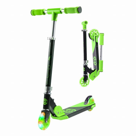 CORE KIDS FOLDY SCOOTER - GREEN WITH LED WHEELS