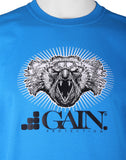 GAIN PROTECTION DROPBEAR T-SHIRT - BLUE - AtlasCo.Online | Kick-Ass Range of Scooters Delivered to Your Door  