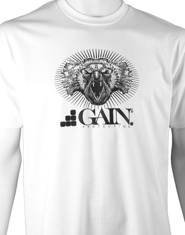 GAIN PROTECTION DROPBEAR T-SHIRT - WHITE - AtlasCo.Online | Kick-Ass Range of Scooters Delivered to Your Door  